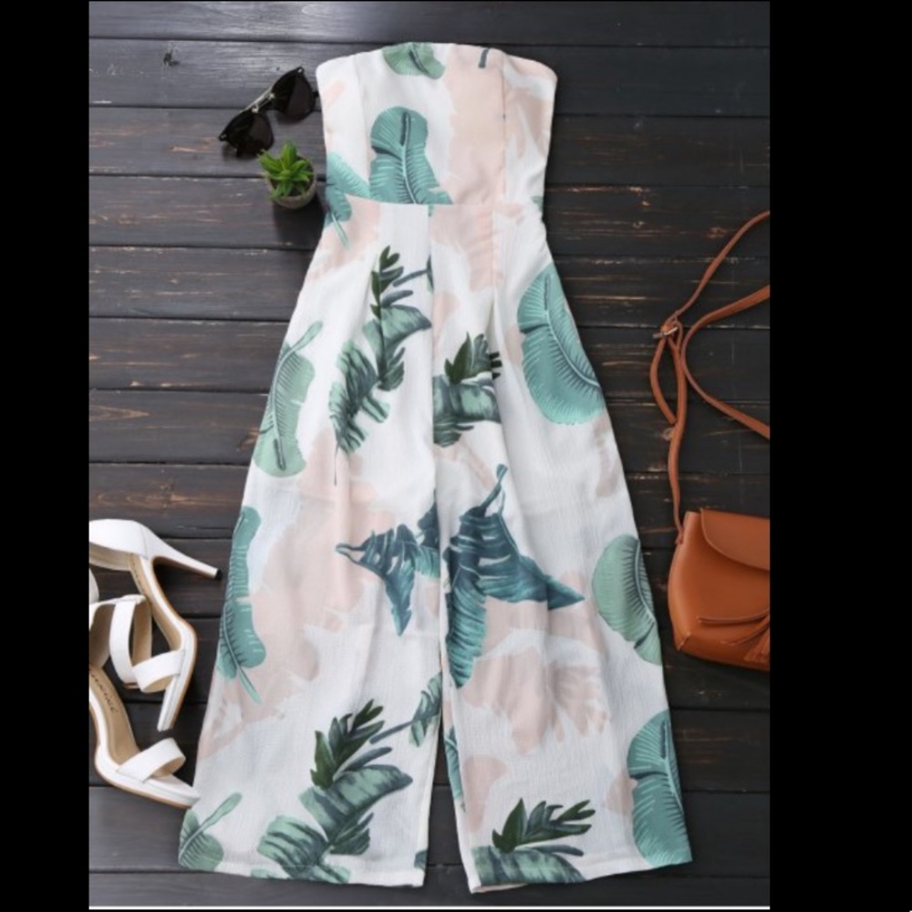 Palm Print Jumpsuit